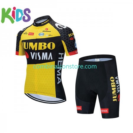 Enfant Combinaison Cycliste + Cuissard 2021 Team Jumbo-Visma N001